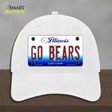 Go Bears Novelty License Plate Hat Tag Unconstructed Cotton / White