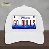 Go Bulls Novelty License Plate Hat Tag Unconstructed Cotton / White