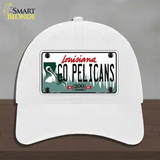 Go Pelicans Novelty License Plate Hat Tag Unconstructed Cotton / White