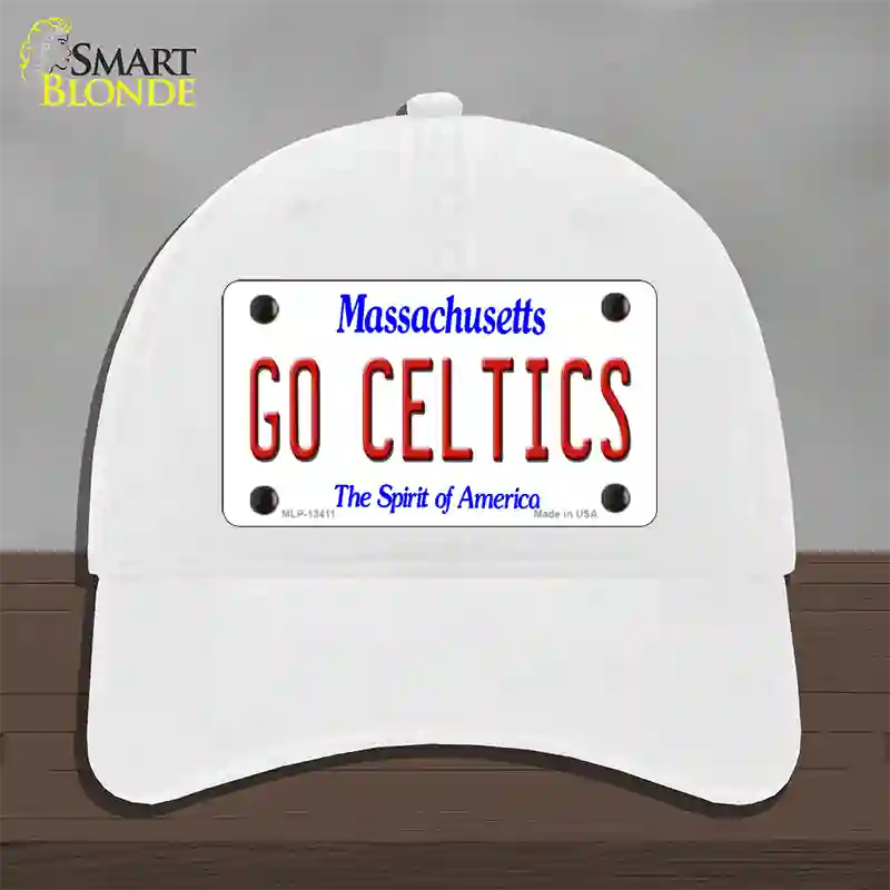 Go Celtics Novelty License Plate Hat Tag Unconstructed Cotton / White