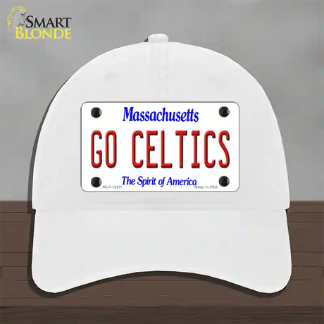 Go Celtics Novelty License Plate Hat Tag Unconstructed Cotton / White