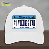 Number 1 Vikings Fan Novelty License Plate Hat Tag Unconstructed Cotton / White