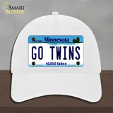 Go Twins Novelty License Plate Hat Tag Unconstructed Cotton / White