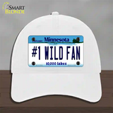 Number 1 Wild Fan Novelty License Plate Hat Tag Unconstructed Cotton / White