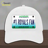 Number 1 Royals Fan Novelty License Plate Hat Tag Unconstructed Cotton / White