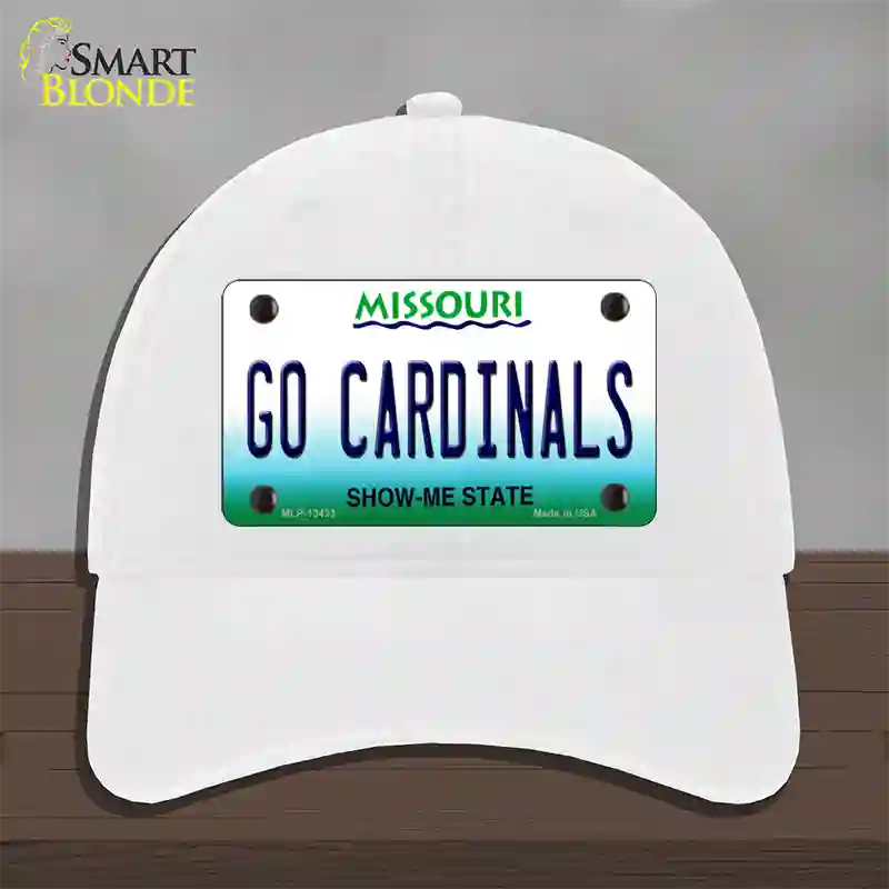 Missouri Plate Go Cardinals Novelty License Plate Hat Tag Unconstructed Cotton / White