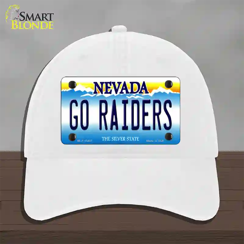 Go Raiders Nevada Novelty License Plate Hat Tag Unconstructed Cotton / White