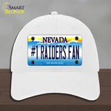 Number 1 Raiders Fan Nevada Novelty License Plate Hat Tag Unconstructed Cotton / White