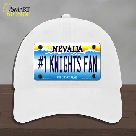 Number 1 Golden Knights Fan Novelty License Plate Hat Tag Unconstructed Cotton / White