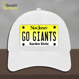 New Jersey Go Giants Novelty License Plate Hat Tag Unconstructed Cotton / White