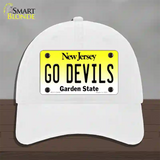 Go Devils Novelty License Plate Hat Tag Unconstructed Cotton / White