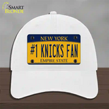 Number 1 Knicks Fan Novelty License Plate Hat Tag Unconstructed Cotton / White