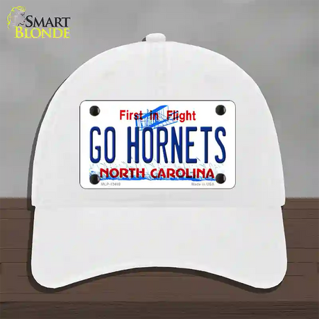 Hornets Fan Novelty License Plate Hat Tag Unconstructed Cotton / White