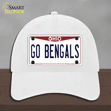 Go Bengals Novelty License Plate Hat Tag Unconstructed Cotton / White