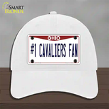 Number 1 Cavaliers Fan Novelty License Plate Hat Tag Unconstructed Cotton / White