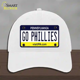 Go Phillies Novelty License Plate Hat Tag Unconstructed Cotton / White