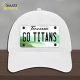 Go Titans Novelty License Plate Hat Tag Unconstructed Cotton / White