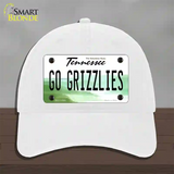 Go Grizzlies Novelty License Plate Hat Tag Unconstructed Cotton / White