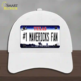 Number 1 Mavericks Fan Novelty License Plate Hat Tag Unconstructed Cotton / White