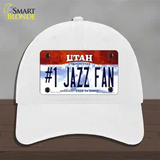 Number 1 Jazz Fan Novelty License Plate Hat Tag Unconstructed Cotton / White