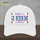 Go Redskins Novelty License Plate Hat Tag Unconstructed Cotton / White