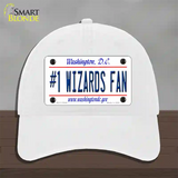 Number 1 Wizards Fan Novelty License Plate Hat Tag Unconstructed Cotton / White