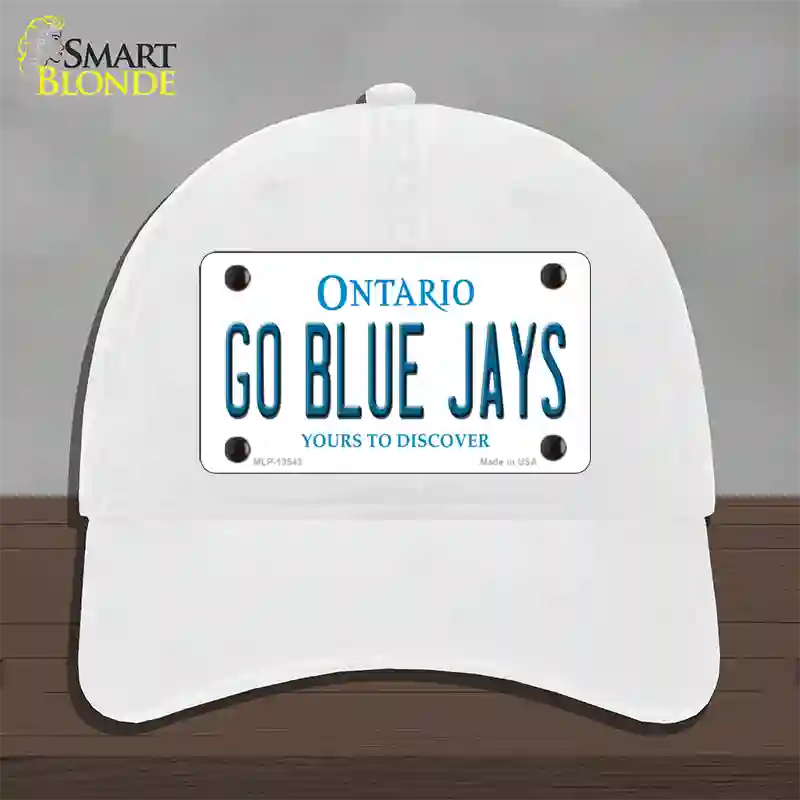 Go Blue Jays Novelty License Plate Hat Tag Unconstructed Cotton / White