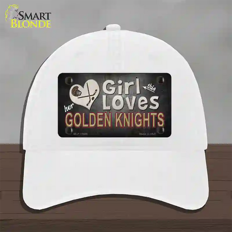 This Girl Loves Her Golden Knights Novelty License Plate Hat Tag Unconstructed Cotton / White