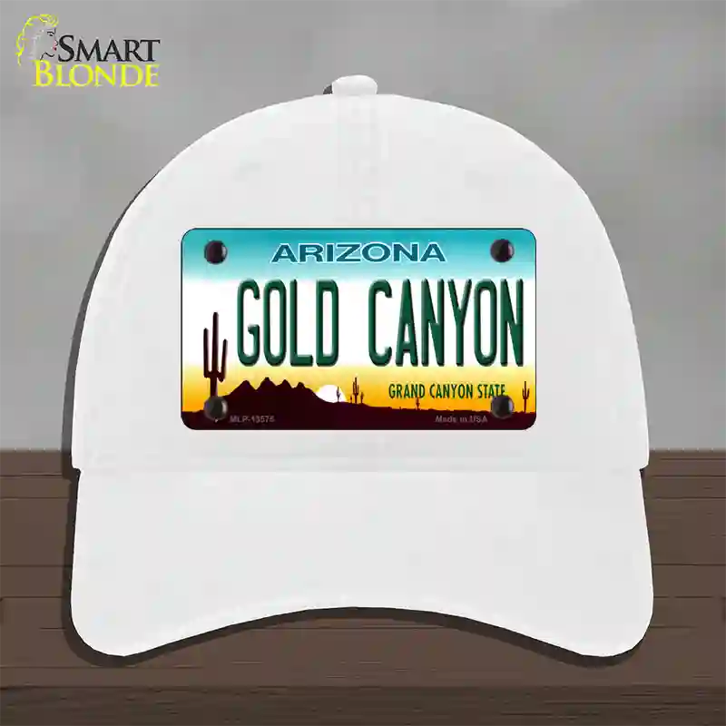 Gold Canyon Arizona Novelty License Plate Hat Tag Unconstructed Cotton / White