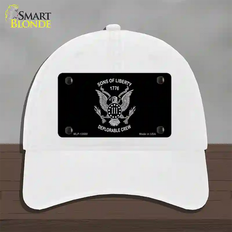 Sons of Liberty 1776 Novelty License Plate Hat Tag Unconstructed Cotton / White