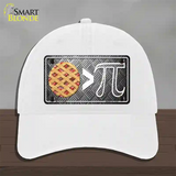 Pie Greater Than Pi Novelty License Plate Hat Tag Unconstructed Cotton / White