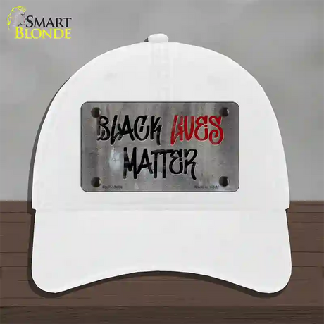 Black Lives Matter Concrete Novelty License Plate Hat Tag Unconstructed Cotton / White