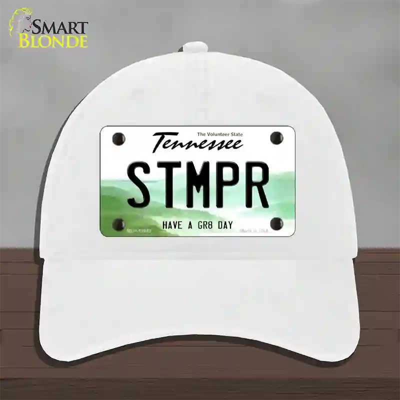 Stomper Novelty License Plate Hat Tag Unconstructed Cotton / White