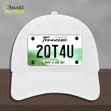 Too Cute For You Novelty License Plate Hat Tag Unconstructed Cotton / White