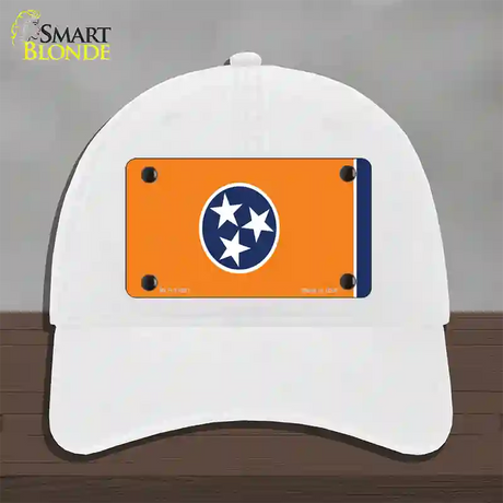 Tennessee Flag Orange Novelty License Plate Hat Tag Unconstructed Cotton / White