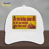 Are You Having Phone Sex Novelty License Plate Hat Tag Unconstructed Cotton / White