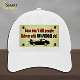 Drivers With Cellphones Do Novelty License Plate Hat Tag Unconstructed Cotton / White