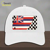 Hawaii Racing Flag Novelty License Plate Hat Tag Unconstructed Cotton / White