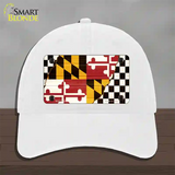 Maryland Racing Flag Novelty License Plate Hat Tag Unconstructed Cotton / White