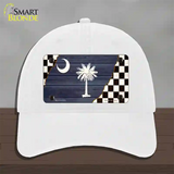 South Carolina Racing Flag Novelty License Plate Hat Tag Unconstructed Cotton / White