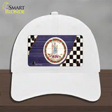 Virginia Racing Flag Novelty License Plate Hat Tag Unconstructed Cotton / White