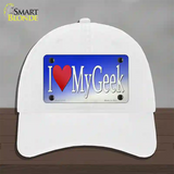 I Love My Geek Novelty License Plate Hat Tag Unconstructed Cotton / White