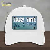 Lake Time Novelty License Plate Hat Tag Unconstructed Cotton / White