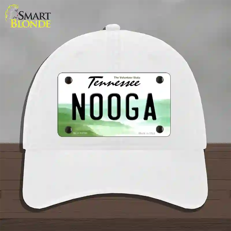 Nooga Tennessee Novelty License Plate Hat Tag Unconstructed Cotton / White