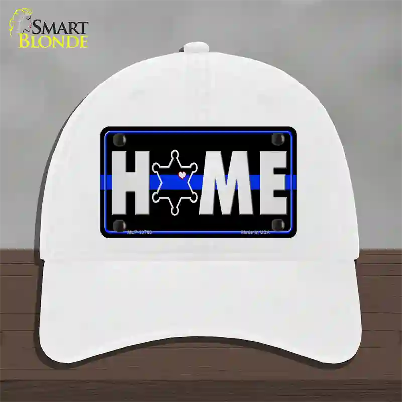 Home Sheriff Badge Novelty License Plate Hat Tag Unconstructed Cotton / White