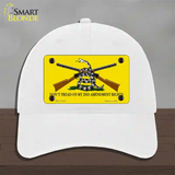 Dont Tread On My 2nd Amendment Novelty License Plate Hat Unconstructed Cotton / White