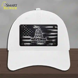 Dont Tread On Me Distressed Flag Novelty License Plate Hat Unconstructed Cotton / White