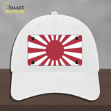 Rising Sun Japan Novelty License Plate Hat Tag Unconstructed Cotton / White