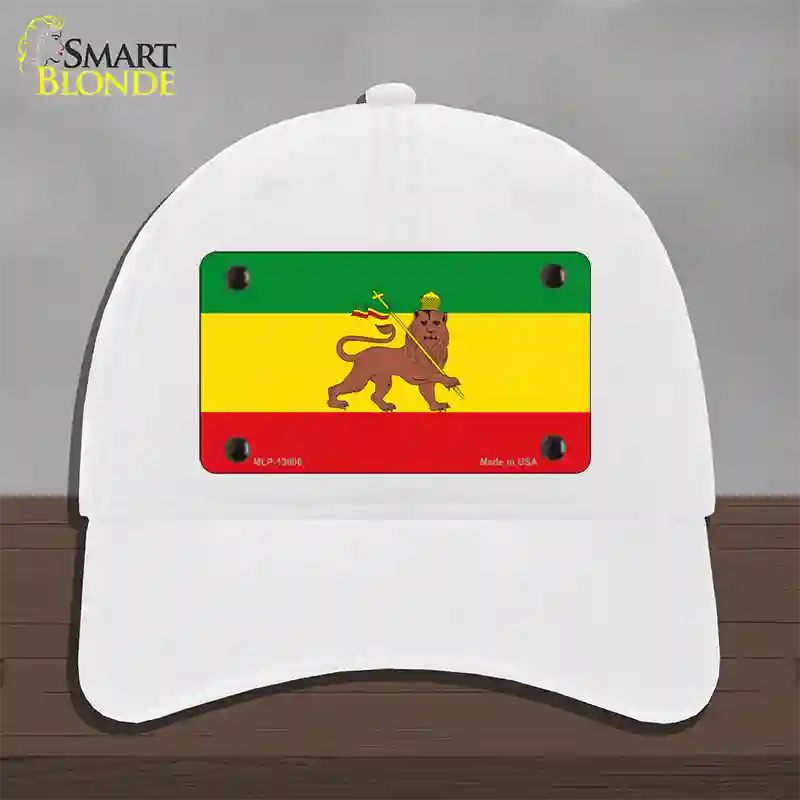 Ethiopia Flag Novelty License Plate Hat Tag Unconstructed Cotton / White