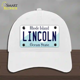 Lincoln Rhode Island Novelty License Plate Hat Novelty License Plate Hat Unconstructed Cotton / White